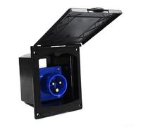 Prise intégrée 16 A 3 broches avec connecteur IP44 pour des connexions d'alimentation sécurisées dans les camping-cars, camping-cars et remorques