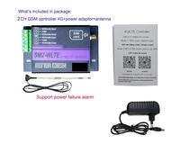 Prise intelligente 4G LTE 2CH, contrôleur de relais GSM SMS, interrupteur de commande de téléphone, capteur de température et d'humidité for ouvre-porte Largement utilisé(Kit2)