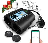 Prise Intelligente Extérieure, Multiprise Étanche avec 2 Prises pour Jardin et Pelouse - Prise Intelligente WiFi Compatible avec Alexa et Google Home - Commande Vocale et Contrôle à Distance
