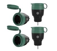 Prise Intelligente Extérieure, Surveillance Énergétique, IP44, Prise WiFi 2.4GHz, Compatible avec Alexa, Google Assistant, Application Smart Life, 16A/3680W, 4 Pack