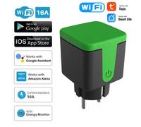Prise intelligente Tuya Wifi EU 16A, prise électrique extérieure étanche, prise intelligente avec mesure de la consommation d'énergie, contrôle Alexa Google Home 2PCS