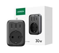 Prise intelligente Ugreen 90613 2xUSB 1xUSB-C Noir