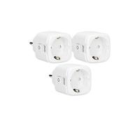 Prise intelligente Wi-Fi, 16A, 3680W, pack de 3 Alecto SMART-PLUG10 TRIPLE Blanc