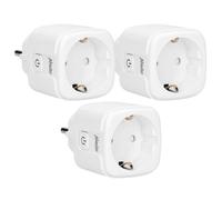 Prise intelligente Wi-Fi avec moniteur de consommation d?énergie, 16A, 3680W, pack de 3 Alecto SMART-PLUG20 TRIPLE Blanc