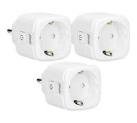 Prise intelligente Wi-Fi avec moniteur de consommation d’énergie, 16A, 3680W, pack de 3 Alecto SMART-PLUG20 TRIPLE Blanc