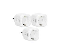 Prise intelligente Wi-Fi avec moniteur de consommation d’énergie, 16A, 3680W, pack de 3 Alecto SMART-PLUG20 TRIPLE Blanc