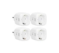 Prise connectée Alecto Prise intelligente Wi-Fi avec moniteur de consommation d'énergie, 16A, 3680W, pack de 4 SMART-PLUG20 4-PACK Blanc