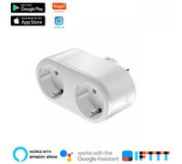 Prise intelligente WiFi 16a EU, 2 en 1, Tuya, application Smart Life, télécommande, maison connectée, fonctionne avec Alexa Google Home