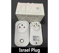 Prise Intelligente Wifi 16A,Prise De Courant Israélienne,Application Tuya,Maison Intelligente Pour Alexa Google Home Assistant,Fonction De Synchronisation De Commande Vocale.Type 2.1Pcs