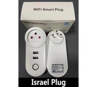 Prise Intelligente Wifi 16A,Prise De Courant Israélienne,Application Tuya,Maison Intelligente Pour Alexa Google Home Assistant,Fonction De Synchronisation De Commande Vocale.Type 3.1Pcs