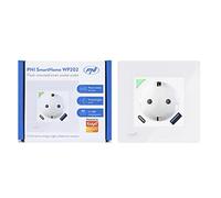 Prise intelligente WiFi PNI SmartHome WP202, montage enterré, contrôle internet, application Tuya Smart dédiée, compatible avec Amazon Alexa et Google Home