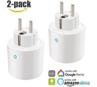 Prise Intelligente Wifi,Smart Plug pour Amazon Alexa Google Home,Télécommande par Smartphone avec Fonction de Minuterie(Lot de 2)