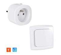 Prise intérieure 3680W connectée (Wifi + Radio fréquence) + Interrupteur ON/OFF Sans Fil compatible