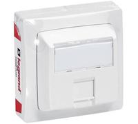 Prise internet RJ45 - LEGRAND - ASL - Blanc - Mécanisme inclus - Fixation murale