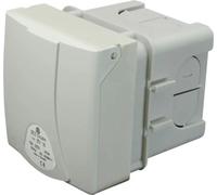 Prise IP44 5x32 encastrée, blanche