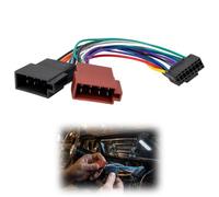 Prise ISO pour autoradio - Adaptateur de faisceau de câbles 16 broches vers connecteur 8 broches - Adaptateur ISO pour autoradio Kenwood JVC - Pour installation radio de rechange - Réparation stéréo