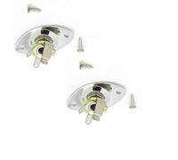 Prise jack 1/4" pour guitare Fender Strat Tele et Gibson Les Paul Epiphone Oval Argenté