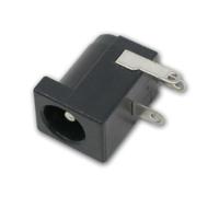 Prise jack CC 2,1 mm x 5,5 mm pour montage sur circuit imprimé (THT) - Prise creuse avec contact de commutation - Prise d'alimentation soudable pour Arduino, projets DIY et électroniques
