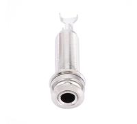 Prise jack monobroche en cuivre pour les micros de ukulélés de guitare électrique (Argent)