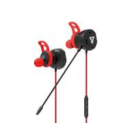 Prise L-Type 3,5 mm avec écouteur de jeu à double microphone à commande filaire pour ordinateur PC E-Sport, noir