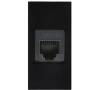 Maclean MCE725B LAN Steckdose CAT.6 Universal Netzwerkdose Modulare Wandsteckdose Unterputzdose Wanddose Einbaudose Unterputz Montage (LAN Steckdose, Schwarz)