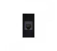 Prise LAN CAT.6 - Maclean MCE725B - Prise réseau universelle - murale - modulaire - encastrée - Noir Noir
