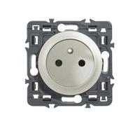 Prise LEGRAND Céliane 2P+T aluminium