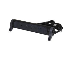 Prise Legrand Premium 4x2P avec cordon de 3m - Noir (Prise européenne) - 049460 [5 Pièces]