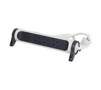 Prise Legrand Premium à 4 sorties avec cordon de 3m (Prise européenne) - 694536 [5 Pièces]