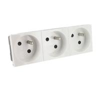Prise - LEGRAND - Prog Mosaic - 3x2P+T à 45° - Blanc