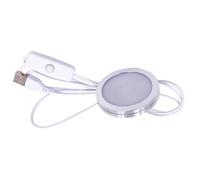 Prise Lumineuse - D'Aluminium 6x6x0.8cm | Kit D'Éclairage Puck USB Ultra-Mince | Lampe D'Armoire 3D Pour Sous-Meuble, Placard, Étagère, Installation Facile/Durable Et Conception Compacte