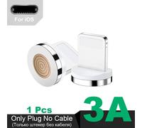 Prise Magnétique Ronde 12 Gen 6a Pour Huawei Honor 3a Usb Type C Adaptateur De Charge Rapide Pour Iphone Samsung Xiaomi Oneplus - Type 1pcs For Iphone (3a)
