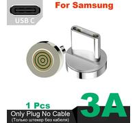 Prise Magnétique Ronde 12 Gen 6a Pour Huawei Honor 3a Usb Type C Adaptateur De Charge Rapide Pour Iphone Samsung Xiaomi Oneplus - Type 1pcs For Typy-C (3a)