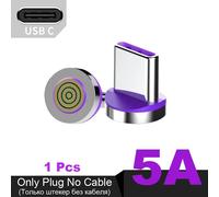 Prise Magnétique Ronde 12 Gen 6a Pour Huawei Honor 3a Usb Type C Adaptateur De Charge Rapide Pour Iphone Samsung Xiaomi Oneplus - Type 1pcs For Typy-C (5a)