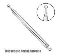 Prise mâle avec adaptateur pour récepteur stéréo Radio de Table, 7 sections de remplacement antenne aérienne télescopique TV Radio DAB AM/FM