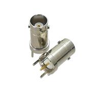 Prise mâle BNC et écrou Jack femelle, cloison et chaîne à souder, support PCB et panneau adaptateur Coaxial RF, 1 pièces(Gold)