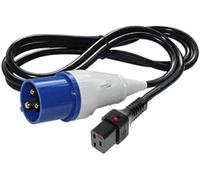Prise mâle Commando IP44 pour serveur PDU Verrouillage IEC C19 1,5 mm² 3 m 32 A 240 V 2P+E