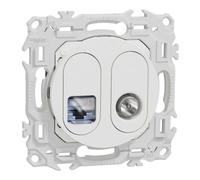 Prise mixte RJ45 + TV - Cat.6A STP - Odace - CCT501801 - Schneider