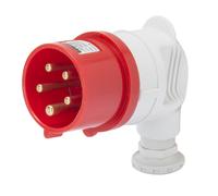 Prise Mobile À 90 Degrés IP44 3P+N+T 16A 380-415V Rouge Câblage À Vis