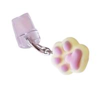 Prise mobile à l'épreuve de la poussière, port de charge à l'épreuve de la poussière, prise de port de charge en forme de patte de chat, breloque de bouchon anti-poussière de couleur pour