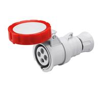 Prise Mobile Droite IP69 3P+T 32A 380-415V 50/60Hz Rouge Câblage À Vis
