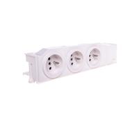 Prise modulaire 16A 3x sur avec contact de protection VZ00ASF