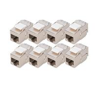- Prise modulaire - compact, sans outils - CAT 6a - blindé - RJ-45 (pack de 8)