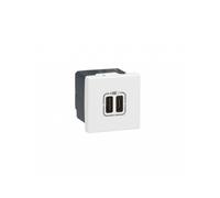 Legrand Prise double USB Mosaic 077592 – Chargeur encastré 2400 mA