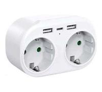 Prise multiple 2 prises & 2 ports USB caméra espion Wi-Fi Full HD 4K