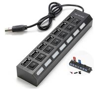 Prise multiple électrique - Bloc Adaptateur - 7 ports - Parafoudre intelligent - HDMI - 480 MBPS
