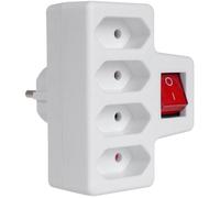 Prise multiple - Maclean Energy - MCE217 - 4 prises - 2.5A - IP20 - Blanc