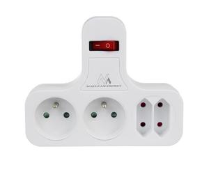 Prise multiple - Maclean Energy - MCE224 - 4 prises - Interrupteur - Protection enfant