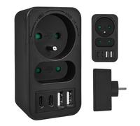 Prise multiple - MACLEAN - MCE249 F/W - 2 prises + 4xUSB - Charge rapide - Protection enfants
