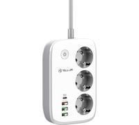 Prise multiple Tellur Smart WiFi, 3 sorties, 2*USB 2,4 A, PD30 W, QC18 W, 2500 W, 10 A, 2 m